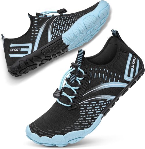 ATHMILE Hiking Barefoot Water Shoes for Women Men Beach Swim Aqua Pool River Quick Dry Athletic Wide Toe Outdoor Sport Kayaking Boating Rock Climbing Yoga Lake