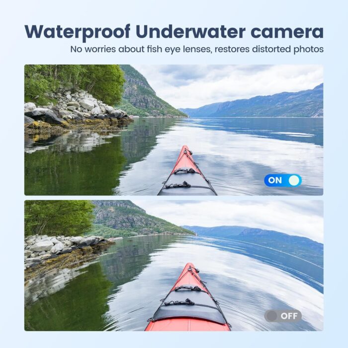 4K60FPS Waterproof Action Camera,48MP 15M Bare Underwater Camera with 64GB Card,8X Zoom Touch Screen SportsCamera,6-axis EIS Motorcycle Camera with Remote Control Distortion Correction - Image 5