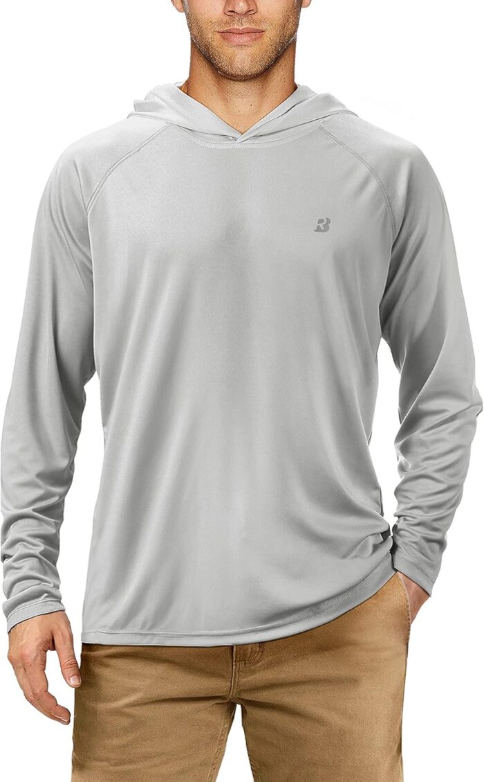 Roadbox UPF 50+ Fishing Shirts for Men, Long Sleeve UV Sun Protection Hoodie, Outdoor Hiking Running Swimming Rash Guard - Image 6