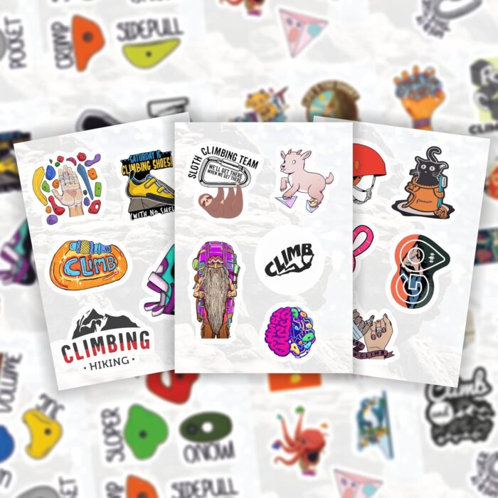 BulbaCraft Rock Climbing Stickers for Water Bottle and Laptop - Rock Climbing Party Favors & Decorations, Waterproof Vinyl Decals, Adventure and Sport Stickers, Gifts for Women & Men - Image 5