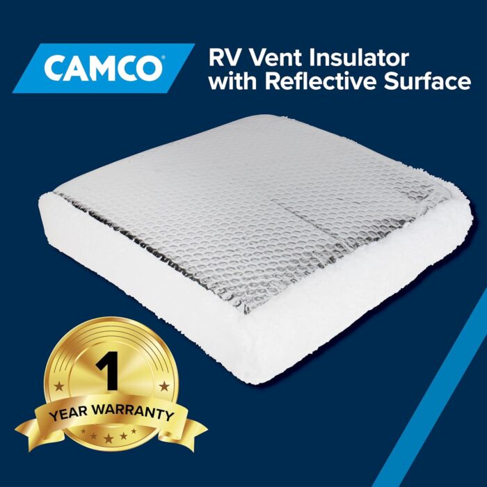 Camco Camper/RV Vent Insulator and Skylight Cover - Features 3 Layers to Reduce Heat Transfer & Increase A/C Efficiency - Fits Standard 14” Travel Trailer/RV Roof Vents (45192) - Image 6