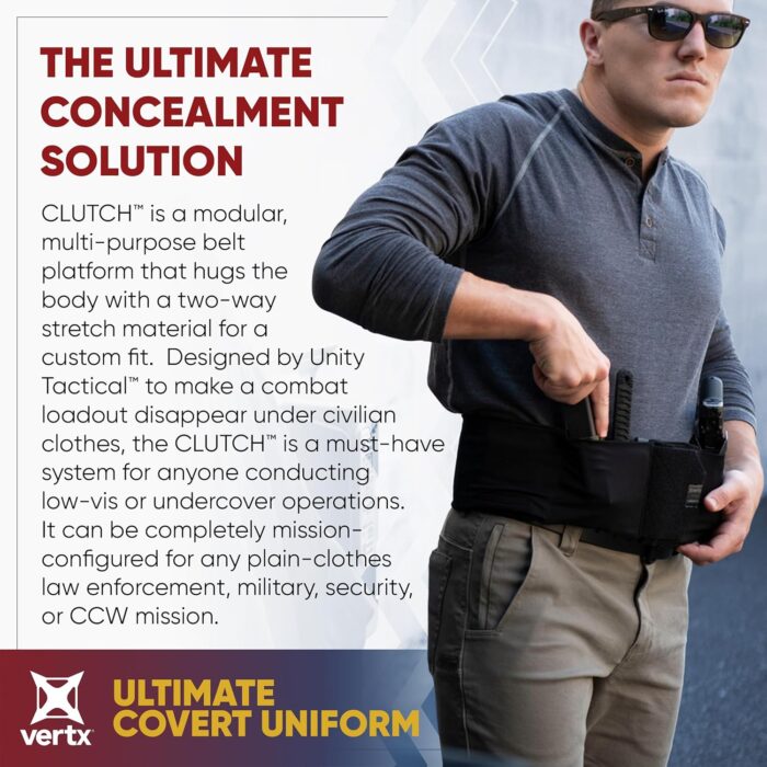 Vertx Mens Clutch Unity Tactical Belt, Modular Mission Belts for Men, Gun Holster Radio Mag Pouch for CCW Concealed Carry - Image 2