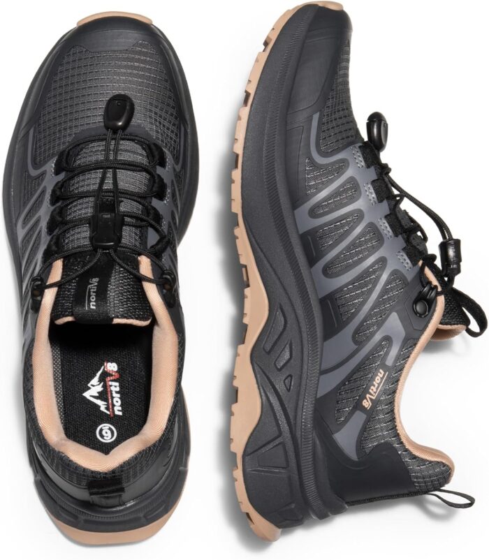 NORTIV 8 Women's Quick Laces Hiking Shoes Lightweight Walking Outdoors Trekking Trails Camping Casual Sneakers - Image 5