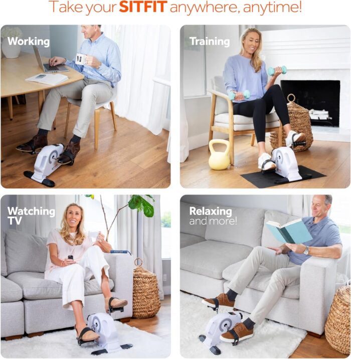 SITFIT Mini Elliptical Pedal Exerciser, Under Desk Elliptical, Leg Exercise Machine While Sitting, Upper & Lower Mobility System for Seniors - Image 7