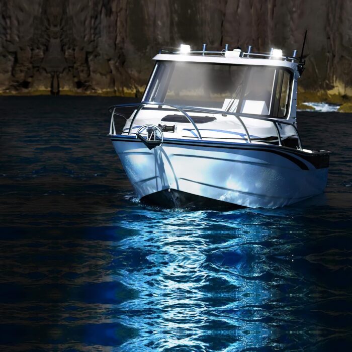 Nilight Marine LED Light Pods Navigation Lights 2PCS 4 Inch White Spot Flood Combo Ponton Boat Deck Dock Lighting for Night Fishing T-top Stern Yacht Port Sailboat Trucks Tractors - Image 7