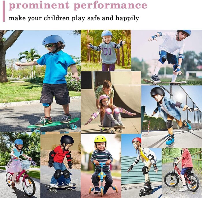 Kids Bike Helmet Set, CPSC Certified with Knee Pads Elbow Pads Wrist Guards,Adjustable Helmet for Ages 3-5-8-15 Toddler Kids&Youth,Bicycle Skateboarding… - Image 6