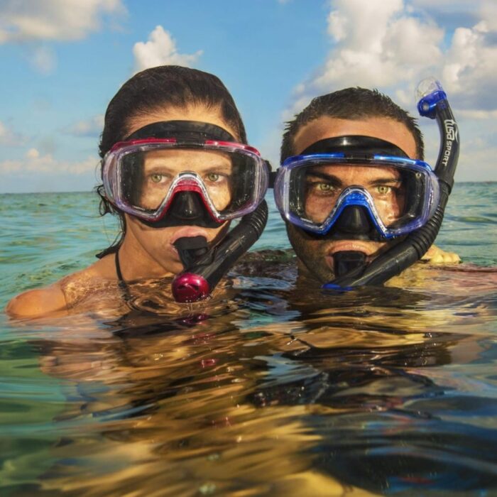 TUSA Sport Adult Black Series Visio Tri-Ex Mask, Dry Snorkel, and Fins Travel Set, - Image 5