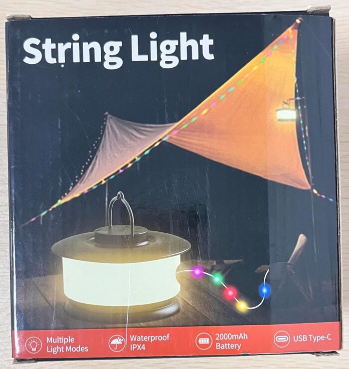 Hokone Camping String Lights, 32.8FT 22 Lighting Modes, Waterproof, Rechargeable, Quick Storage Portable Tent Lights Perfect for Outdoor, Indoor, Party, Patio, Garden, Camping, Holiday Decor - Image 9