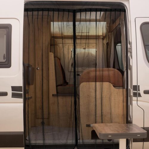 Van Bug Screen High Roof Mosquito Bug Net for Camping Screen Universal Size Mosquito Net Center Zipper Closure with Zipper Van Camping(Large, 83 x 60 Inch)