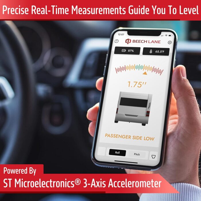 Beech Lane Wireless RV Leveling System, Made in the USA, User-Friendly Phone App With Real-Time Precise Leveling Measurements, Advanced Wireless Camper Leveler, Included AA Batteries, Patent Pending - Image 4