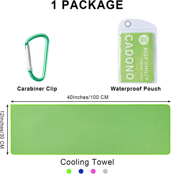 4 Pack Cooling Towel (40"x12"), Soft Breathable Chilly Towel, Ice Towel, Microfiber Towel for Yoga, Sport, Running, Workout,Gym, Camping, Fitness, Workout & More Activities(Multicolor) - Image 6
