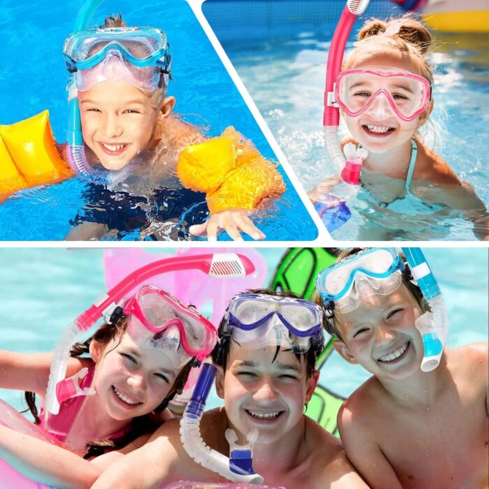 Snorkeling Set for Kids, Full Dry Snorkeling Mask Set for Adults, Anti-Fog Protection, Unisex,HD Panoramic View, Snorkeling Gear for Kids 2-14 Age - Image 7