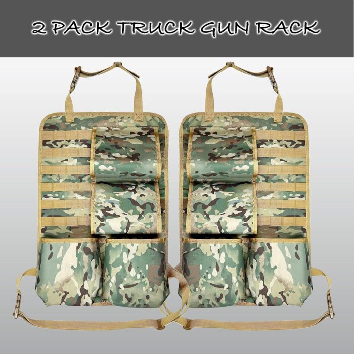Truck Gun Racks Molle Seat Back Organizer for Vehicle Pickup SUV Car Gun Holder & Tactical Gears Hunting Rifle Storage - Image 2