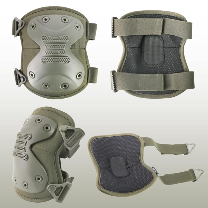Tactical Professional Combat Knee Protective Pads Set Advanced Tactical Gear Set for Outdoor CS Paintball Game Cycling Safety Skateboarding Gear Skates Airsoft Hunting Knee Protection Guard Pads - Image 6