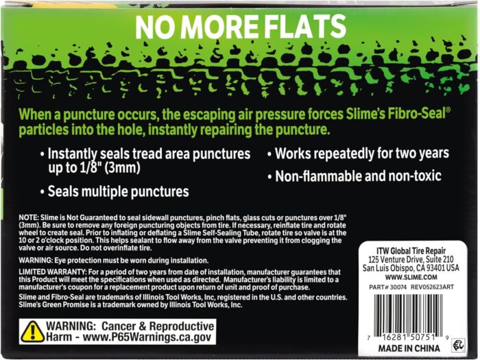Slime Bike Inner Tube with Slime Puncture Sealant - Image 9