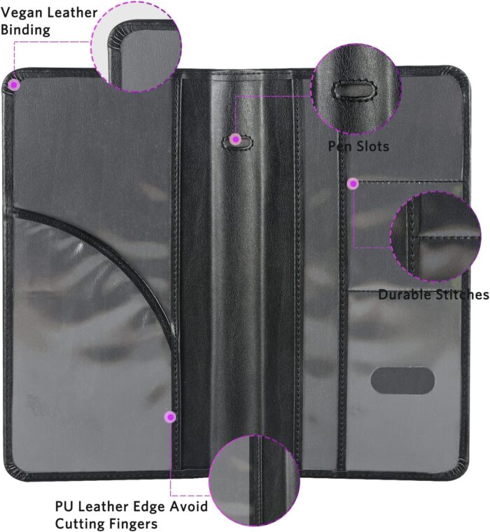 CoBak Car Registration and Insurance Holder - Vehicle Glove Box Car Organizer, Auto Truck Comparment Accessories Case for Essential Document, Driver License, Cards - Image 2