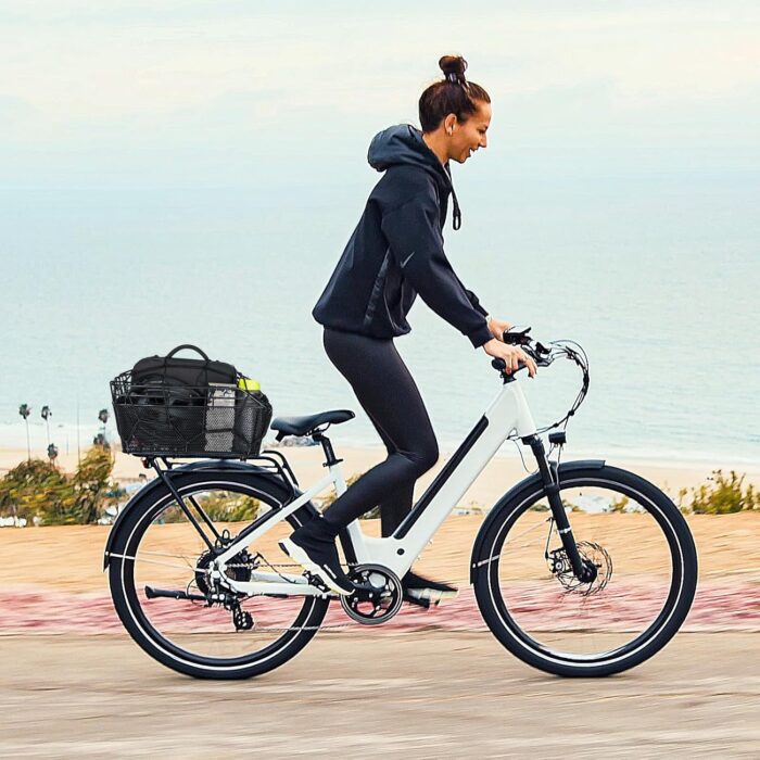 Rear Bike Basket - Large Bicycle Rear Basket with Cargo Net and Waterproof Cover, Wire Bike Baskets Rear Large Capacity (NO Bike Rack Include) - Image 7