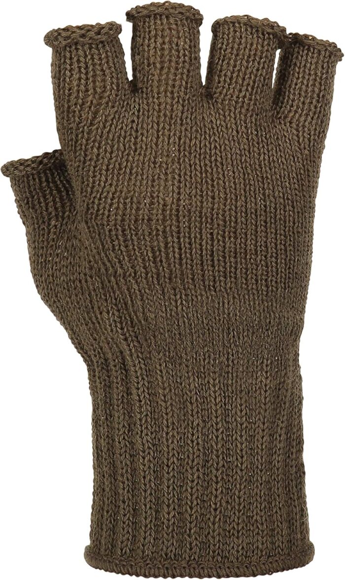 GI Wool Fingerless Gloves, Half Finger Outdoor Tactical Glove Insert for Hunting & Hiking, MADE IN USA - Image 3