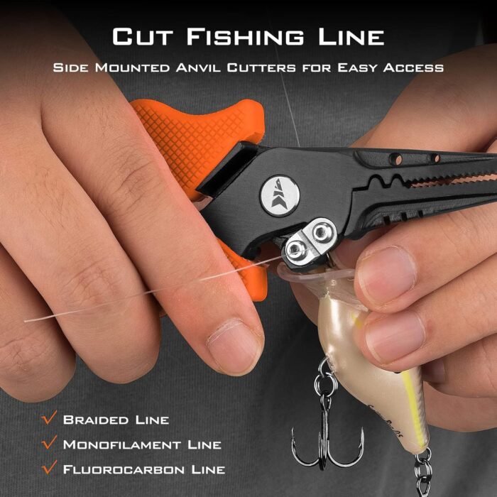 KastKing Cutthroat 7.5-inch Braid Scissors and Pliers Set - Saltwater Resistant Fishing Gear, Line Cutter, Hook Remover, Fishing Tool Set, Gift for Men - Image 4