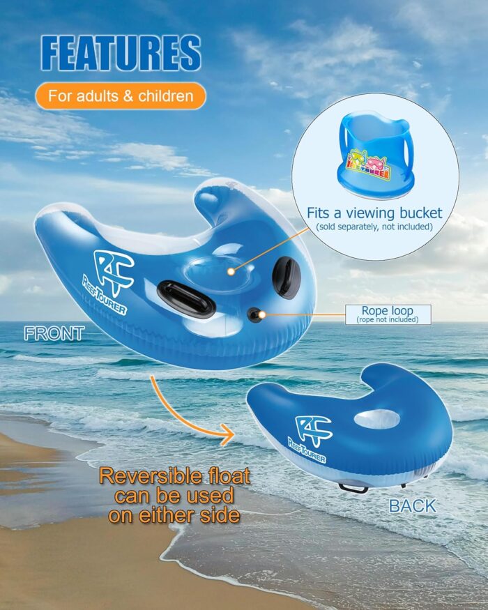 Inflatable Snorkeling Float, Blue - Image 3