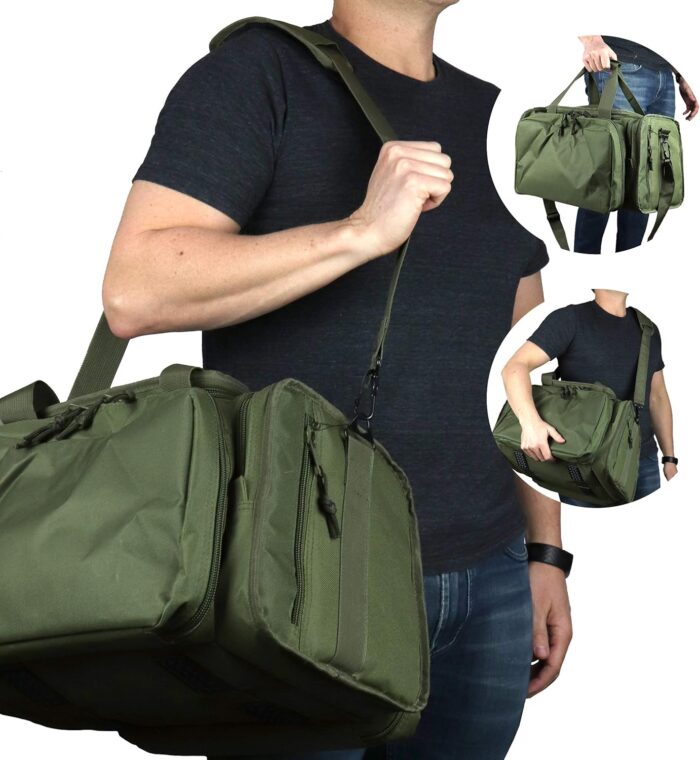 OSAGE RIVER Tactical Range Bag with Removable Pistol Pouches, Gun Range Duffle Bag for Ammo, Shooting, Hunting, or Traveling - Image 7