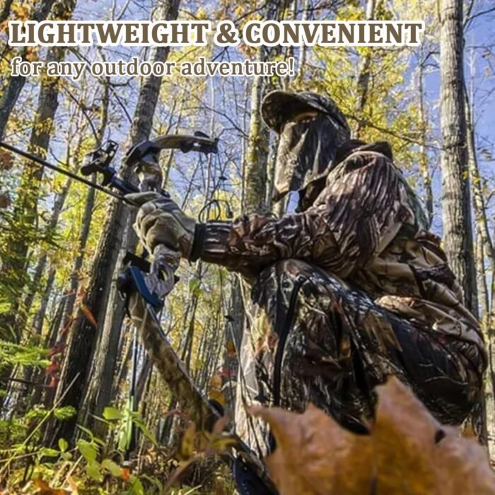Camouflage Hunting Gloves, Lightweight Anti-Slip Full Finger Fingerless Touchscreen Camo Gloves Outdoor Tactical Hunting Gear Archery Accessories for Turkey Fishing Airsoft - Image 8