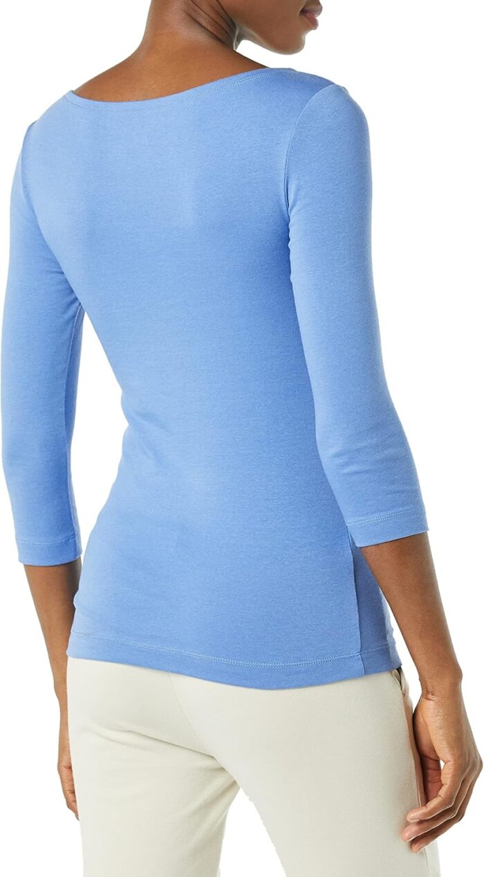 Amazon Essentials Women's Slim-Fit 3/4 Sleeve Boat Neck T-Shirt - Image 3