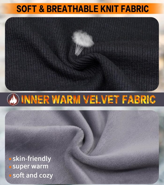 Winter Ear Warmer Headband for Men Women Double-Layer Knit Ear Muffs Cover with Fuzzy Lining for Running and Cycling (Orange, One Size) - Image 3