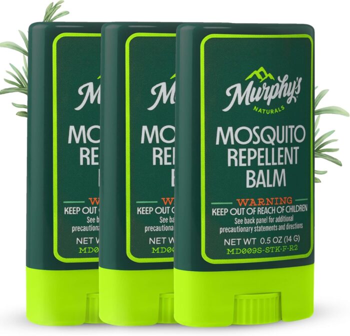 Murphy's Naturals Mosquito Repellent Balm Stick, Father's Day Gift for Dad, Plant-Based, DEET-Free, Pocket Size, 0.5oz Each, 3-Pack
