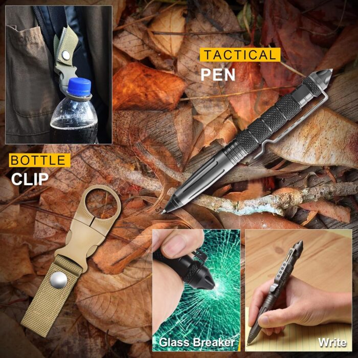 14-in-1 Survival Kit for Men - Premium Outdoor Survival Gear Set with Tactical Tools for Dad, Husband, Him - Camping, Hiking, Fishing Essentials for Men & Teen Boys - Image 5