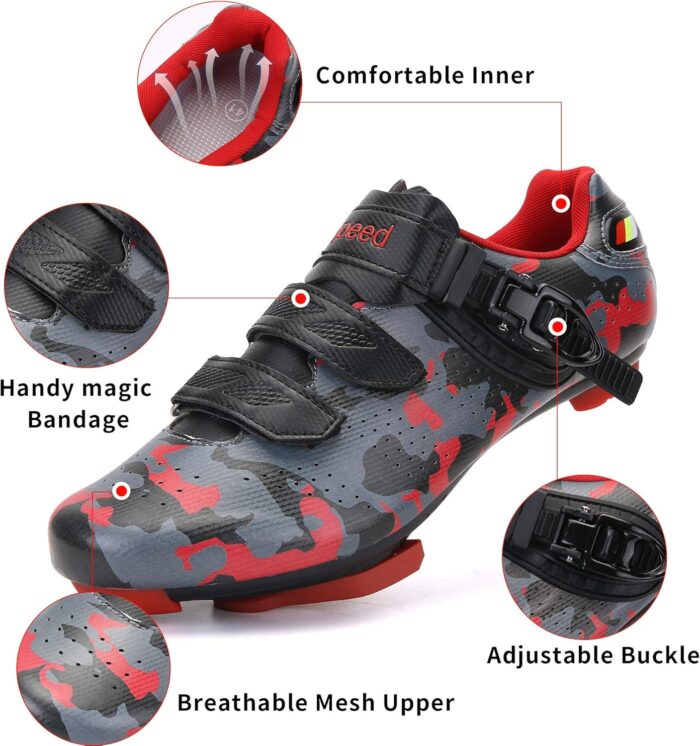 Unisex Cycling Shoes Compatible with pelaton Indoor Road Bike Riding Shoes for Men and Women Delta Cleats Clip Outdoor Pedal - Image 4