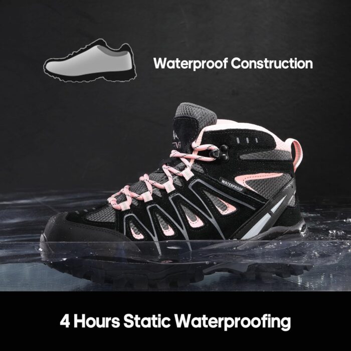 NORTIV 8 Women's Waterproof Hiking Boots Outdoor Trekking Camping Trail Hiking Boot - Image 2