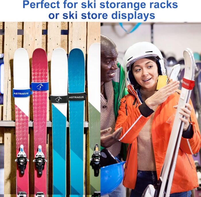 ASTRAEUS 6 Pack Ski Fastener Straps Adjustable Ski Wraps Ties– Multi-Use Gear Organizer - Image 5