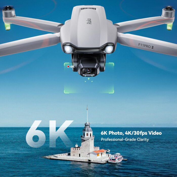 Ruko F11PRO 2 Drone with 6K Camera for Adults, 3-Axis Gimbal, 4K/30fps Video, 70-Min Flight Time with 2 Batteries, 10000ft FPV Transmission Professional Drone, Auto Return, Beginner Mode - Image 4