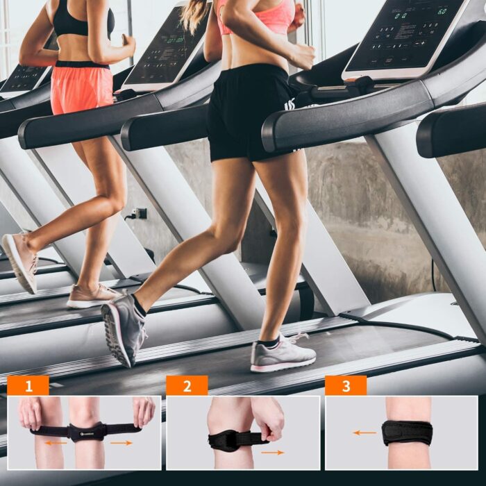 CAMBIVO 2 Pack Knee Braces for Women and Men, Patella Knee Support Strap, Basketball, Running, Hiking, Volleyball, Tennis, Squats - Image 7