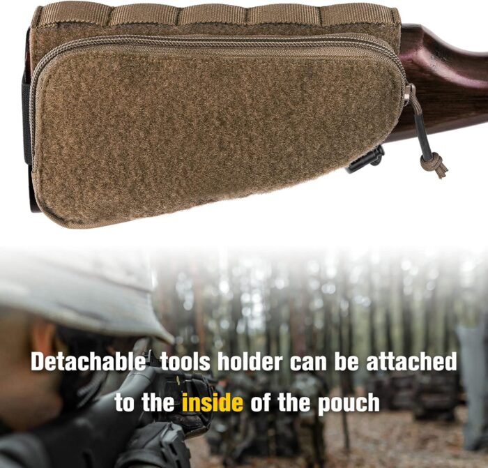 PETAC GEAR Tactical Buttstock Rifle Stock Pack/Adjustable Shell Holder Cheek Rest Pouch for Long Action … - Image 2