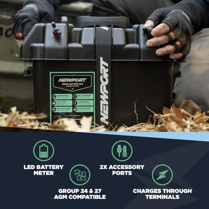 Trolling Motor Smart Battery Box Power Center with USB and DC Ports - Image 6