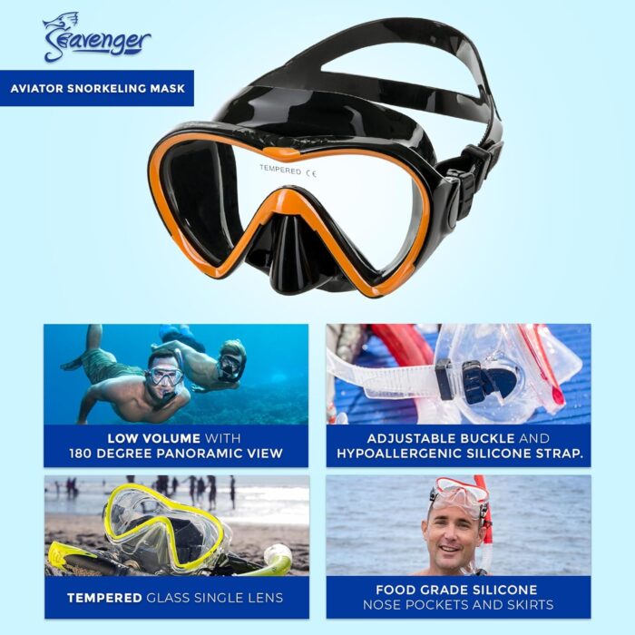 Seavenger Aviator Snorkeling Set with Gear Bag - Image 4