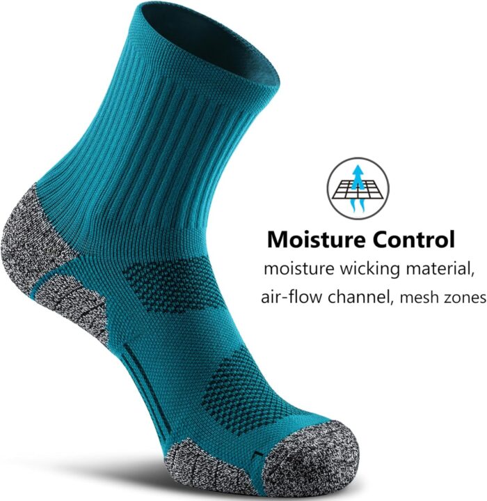 CWVLC Cushioned Compression Sport Quarter Socks for Men Women Youth - Image 5