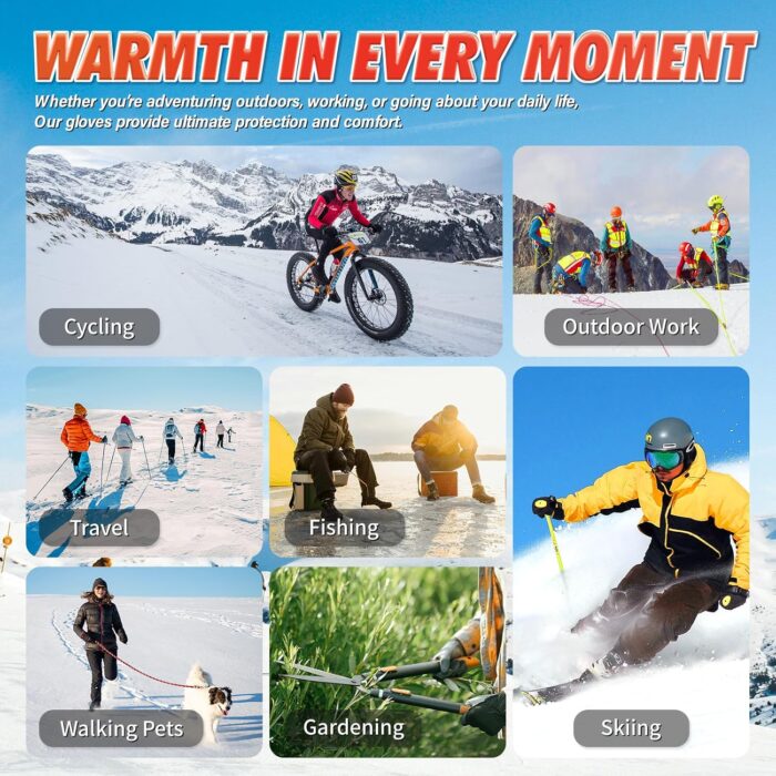 Fashion Warm Winter Gloves for Cold Weather Glove for Men and Women - Thermal, Touchscreen, Waterproof - Image 7