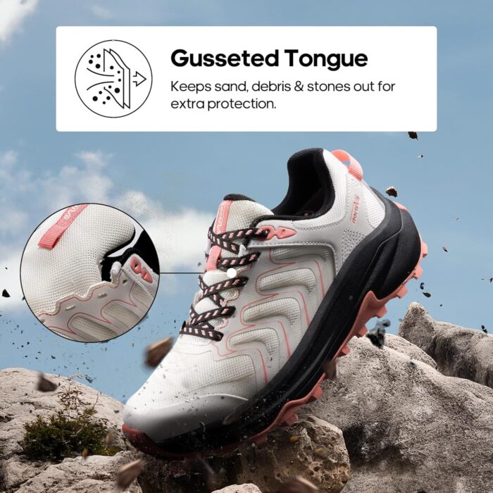 NORTIV 8 Women's Hiking Shoes Lightweight Walking Sneakers with Arch Support Outdoor Work Camping Tennis Workout Cross Training Echo - Image 4