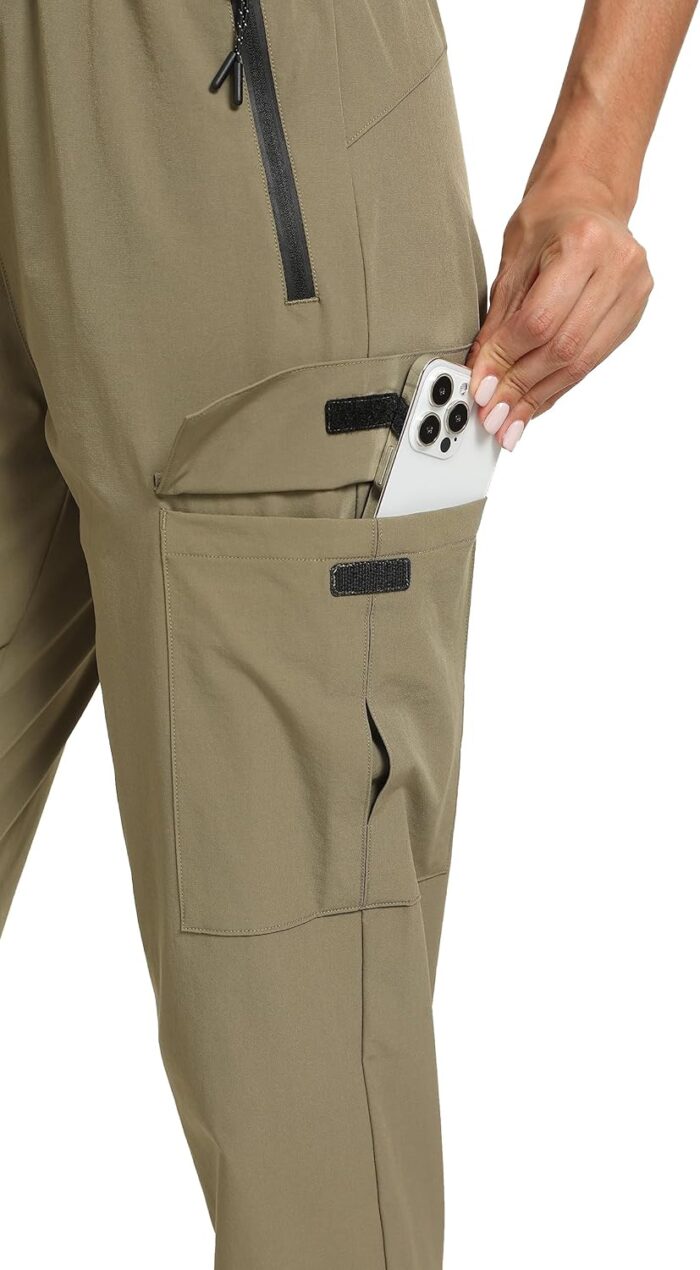 Womens Cargo Pants with Pockets-Lightweight Quick Dry Water Resistant Hiking Pants for Travel Casual Athletic and Outdoor - Image 4