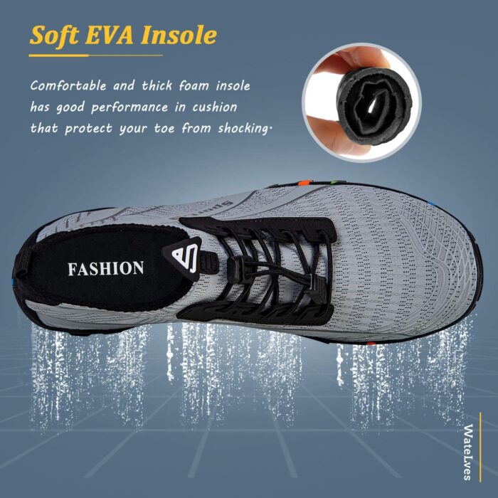 WateLves Water Shoes Mens Womens Beach Swim Shoes Quick-Dry Aqua Socks Pool Shoes for Surf Yoga Water Aerobics - Image 6