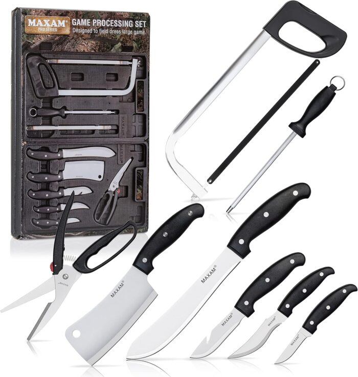 Maxam Game Processing Set, for Field Dressing Deer and Other Game, Fully Portable in a Durable Case, 13-Piece - Image 5