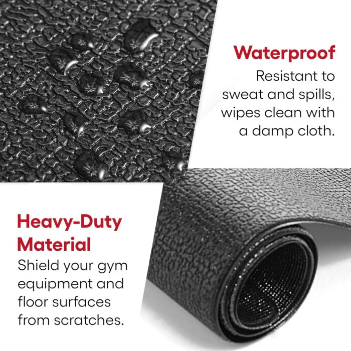 TrubliFit Bike Mat for The Peloton Bike and Peloton Bike+, Mat for Peloton, Exercise Bike Mat, Indoor Cycling Floor Mat, Waterproof Under Equipment Mat, Black - Image 6