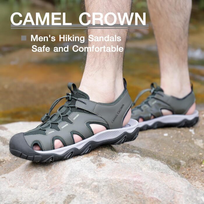 CAMEL CROWN Men's Hiking Sandals Anti-Slipping Athletic Water Shoes with Arch Support Closed Toe Outdoor Summer Camping Sandal for Beach - Image 6