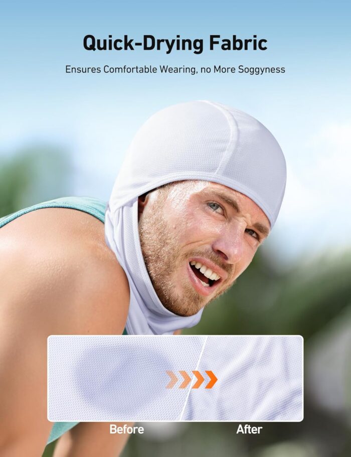 AstroAI Ski Mask Balaclava Face Mask Shiesty Mask for Men Women, UV Protector Windproof Neck Warmer Face Cover for Motorcycle, Snowboarding, Skiing, Hunting, Cycling, White - Image 4