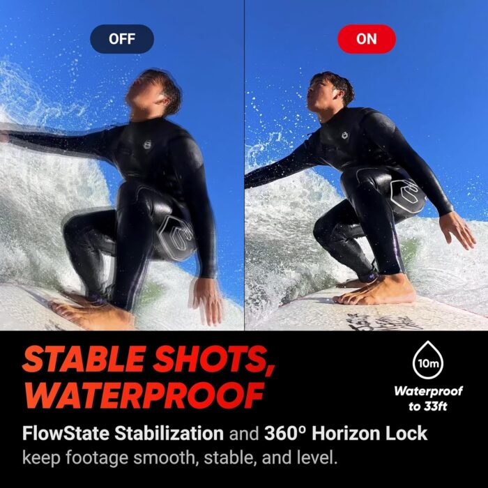 Insta360 Ace Pro - Waterproof Action Camera Co-Engineered with Leica, Flagship 1/1.3" Sensor and AI Noise Reduction for Unbeatable Image Quality, 4K120fps, 2.4" Flip Screen & Advanced AI Features - Image 7