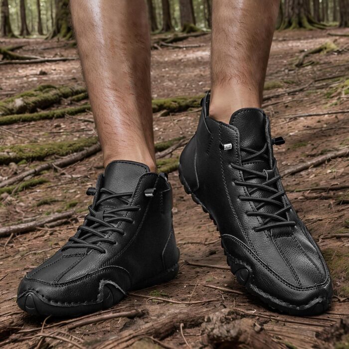 Explorer Waterproof Lightweight Mens Outdoor Shoes for Hiking Italian Handmade Suede High Top Boots Non-Slip Barefoot Ankle Boots - Image 2