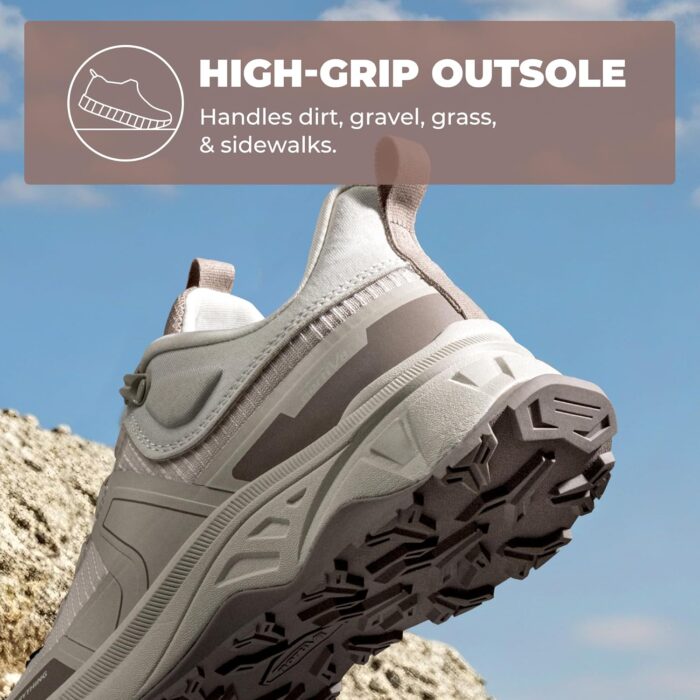 NORTIV 8 Women's Lightweight Hiking Shoes Quick Laces Outdoor Fashion Sneakers - Image 3